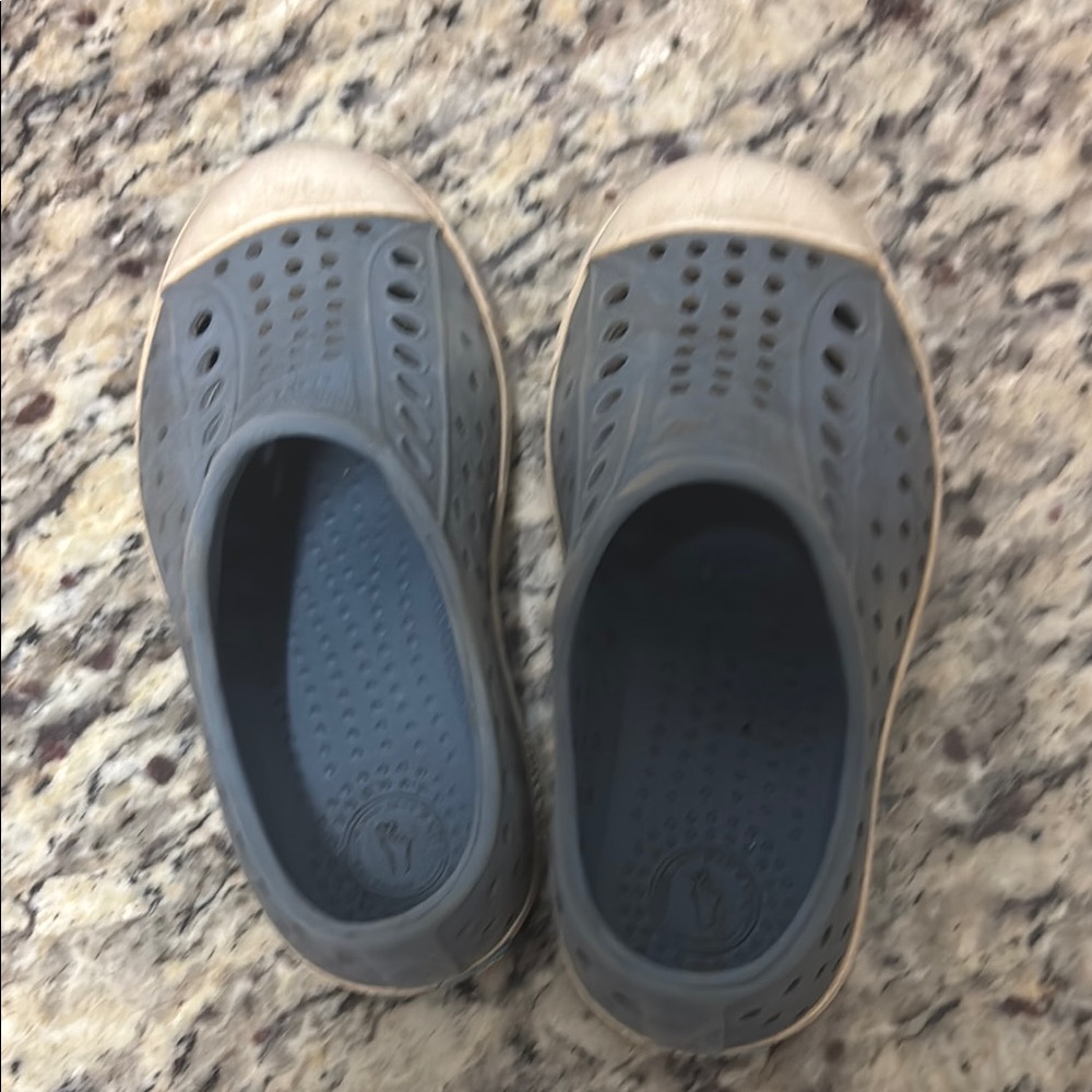 Gray Water Shoes with Perforated Design